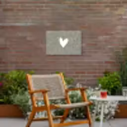 Hart - Design - Liefde Tuinposter op houten frame 2 cm dik klein -sfeer3