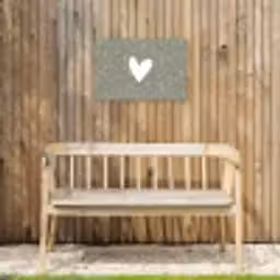 Hart - Design - Liefde Tuinposter op houten frame 2 cm dik klein -sfeer4