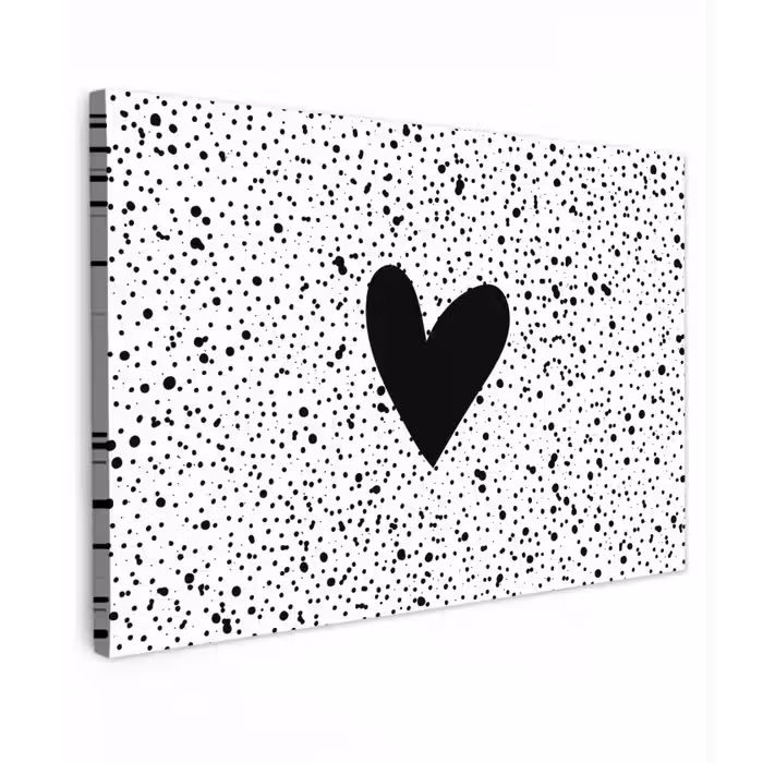 Hartje - Design - Wit Tuinposter op houten frame 2 cm dik klein -3d