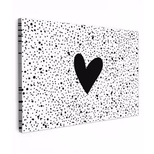 Hartje - Design - Wit Tuinposter op houten frame 2 cm dik klein -3d