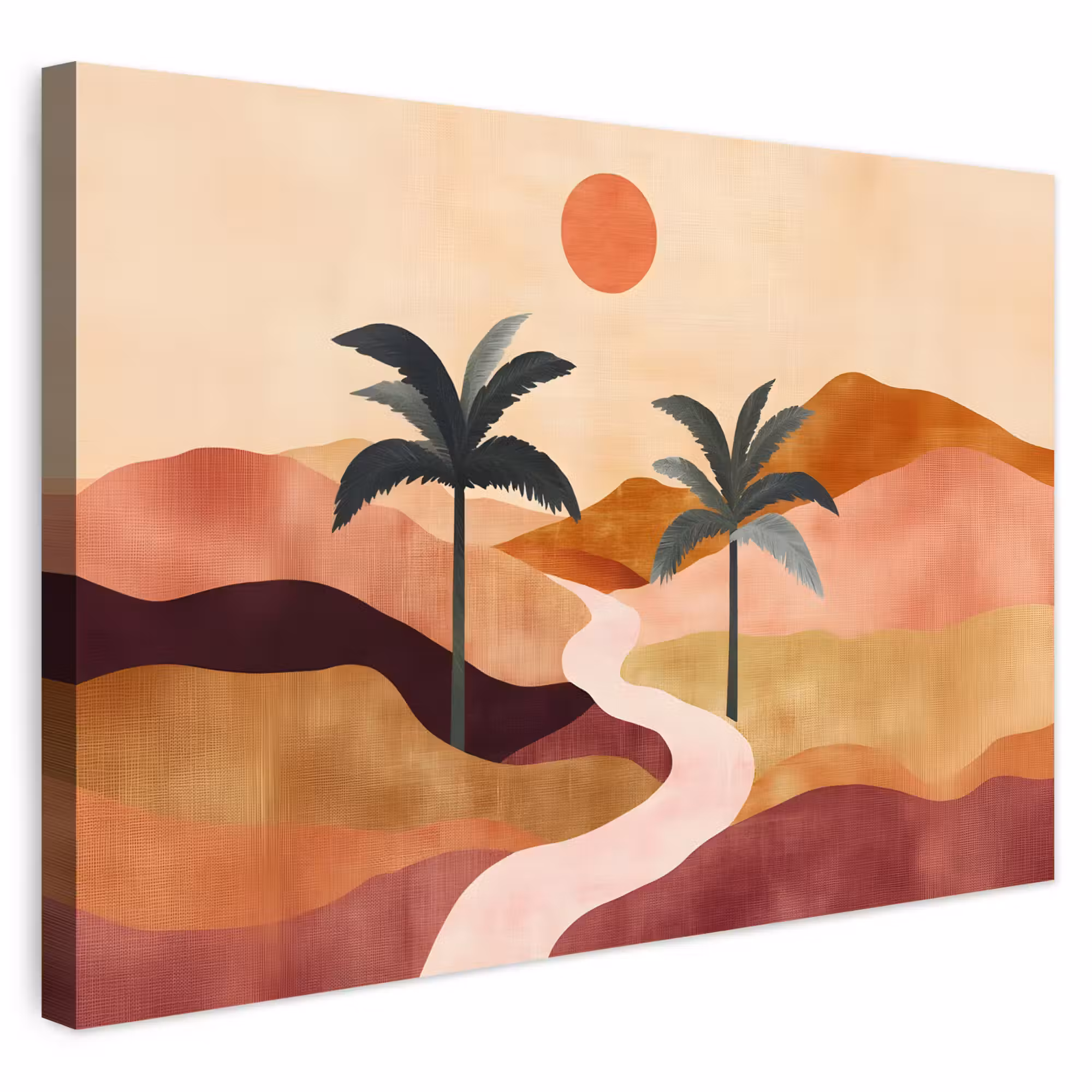 Outdoor Canvas Print - Hills - Palm trees - Abstract