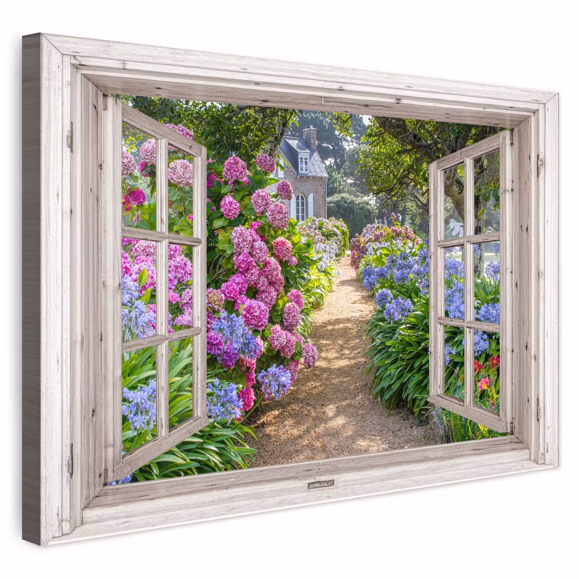 Outdoor Canvas Print - Hydrangea - See-through - Flowers - Summer - Purple - Path