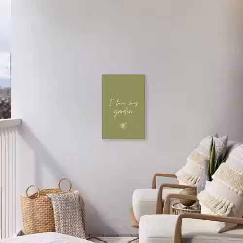 I Love My Garden Tuinposter op houten frame 2 cm dik klein -sfeer1