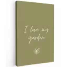 I Love My Garden Tuinposter op houten frame 2 cm dik klein -3d