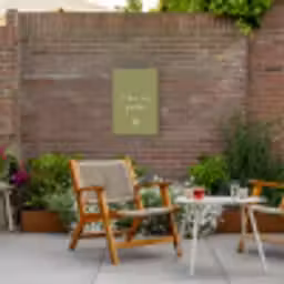 I Love My Garden Tuinposter op houten frame 2 cm dik klein -sfeer3