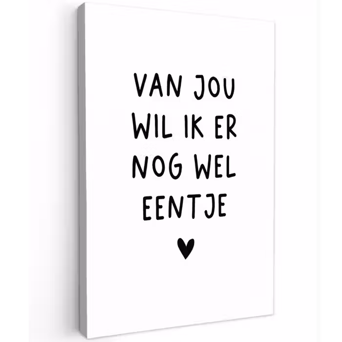 Van jou wil ik er nog wel eentje - Quotes - Spreuken Tuinposter op houten frame 2 cm dik klein -3d