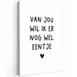 Van jou wil ik er nog wel eentje - Quotes - Spreuken Tuinposter op houten frame 2 cm dik klein -3d