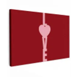 Love - Hart - Rood Tuinposter op houten frame 2 cm dik klein -3d