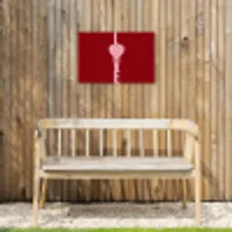 Love - Hart - Rood Tuinposter op houten frame 2 cm dik klein -sfeer4