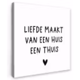 Liefde maakt van een huis een thuis - Spreuken - Quotes Tuinposter op houten frame 2 cm dik klein -3d