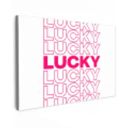 Lucky - Roze - Patroon Tuinposter op houten frame 2 cm dik klein -3d