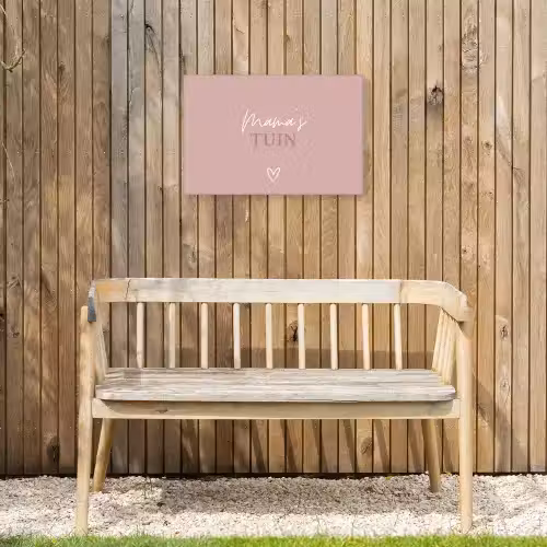 Mama's Tuin met Hart Tuinposter op houten frame 2 cm dik klein -sfeer4