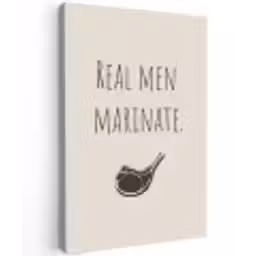 Vlees - Minimalistisch - Beige - Quote Tuinposter op houten frame 2 cm dik klein -3d