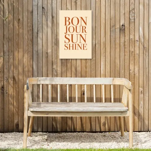 Oranje - Quote - Sun Tuinposter op houten frame 2 cm dik klein -sfeer4