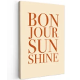 Oranje - Quote - Sun Tuinposter op houten frame 2 cm dik klein -3d