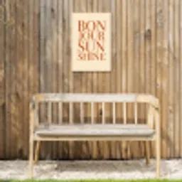 Oranje - Quote - Sun Tuinposter op houten frame 2 cm dik klein -sfeer4