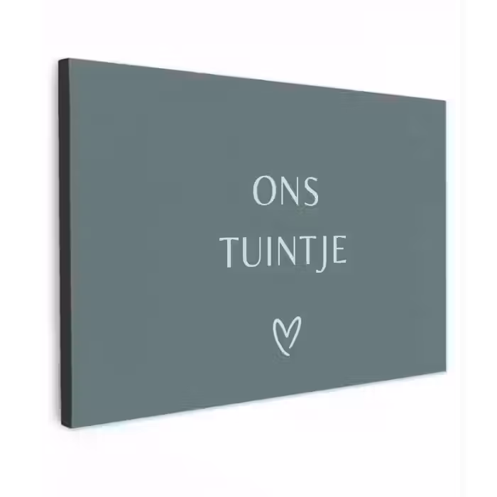 Ons tuintje Tuinposter op houten frame 2 cm dik klein -3d