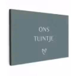 Ons tuintje Tuinposter op houten frame 2 cm dik klein -3d