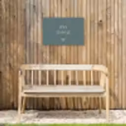 Ons tuintje Tuinposter op houten frame 2 cm dik klein -sfeer4