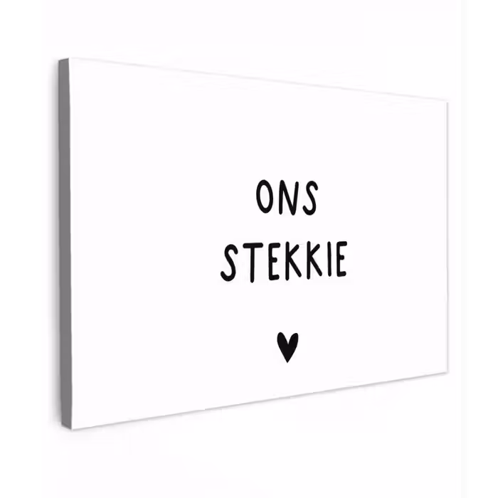 Ons stekkie - Quotes - Spreuken Tuinposter op houten frame 2 cm dik klein -3d
