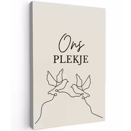 Ons Plekje met Vogels Tuinposter op houten frame 2 cm dik klein -3d