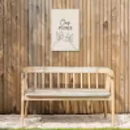 Ons Plekje met Vogels Tuinposter op houten frame 2 cm dik klein -sfeer4