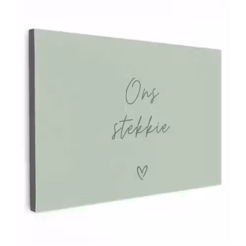Ons Stekkie met Hart Tuinposter op houten frame 2 cm dik klein -3d