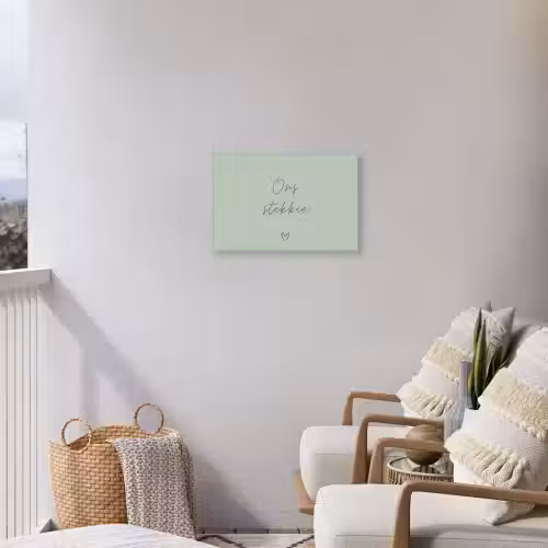 Ons Stekkie met Hart Tuinposter op houten frame 2 cm dik klein -sfeer1
