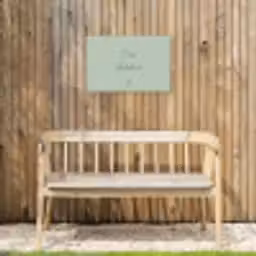 Ons Stekkie met Hart Tuinposter op houten frame 2 cm dik klein -sfeer4