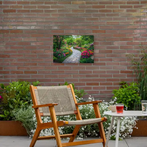 Park - Bloemen - Tuin Tuinposter op houten frame 2 cm dik klein -sfeer3