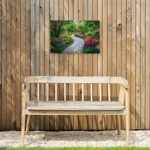 Park - Bloemen - Tuin Tuinposter op houten frame 2 cm dik klein -sfeer4