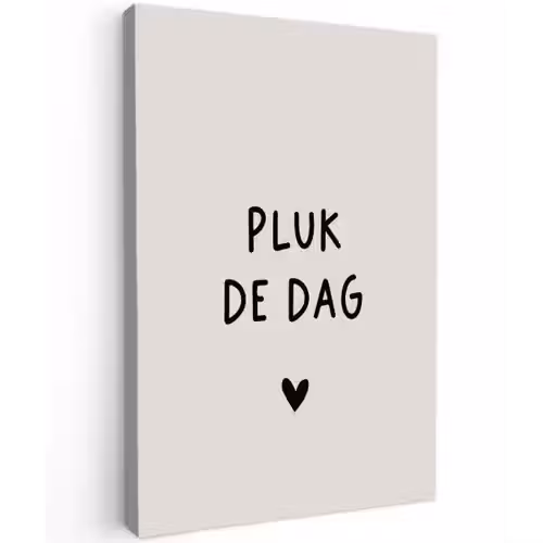 plukdedag-beige Tuinposter op houten frame 2 cm dik klein -3d