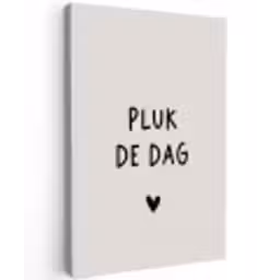plukdedag-beige Tuinposter op houten frame 2 cm dik klein -3d
