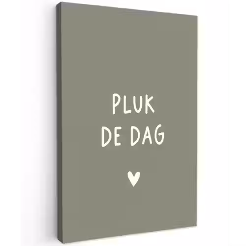 plukdedag-groen Tuinposter op houten frame 2 cm dik klein -3d