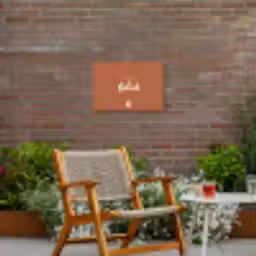 Pluk het Geluk Tuinposter op houten frame 2 cm dik klein -sfeer3