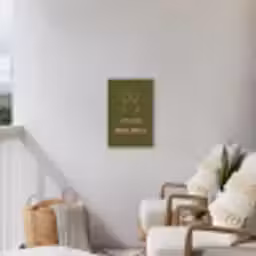 Roze - Groen - Wijn - Quote Tuinposter op houten frame 2 cm dik klein -sfeer1