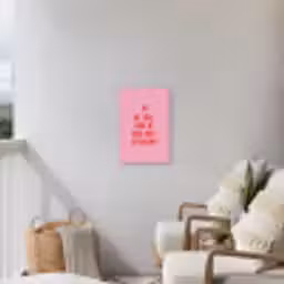 Roze - Zon - Quote Tuinposter op houten frame 2 cm dik klein -sfeer1