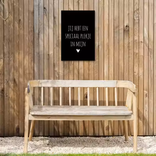 Spreuken - Een speciaal plekje in mijn hart - Quotes Tuinposter op houten frame 2 cm dik klein -sfeer4