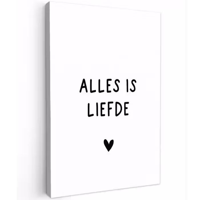 Spreuken - Alles is liefde - Quotes - Bløf Tuinposter op houten frame 2 cm dik klein -3d