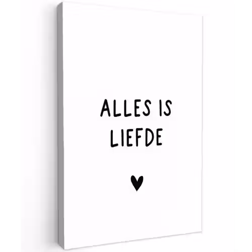 Spreuken - Alles is liefde - Quotes - Bløf Tuinposter op houten frame 2 cm dik klein -3d