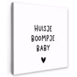 Spreuken - Huisje boompje baby - Quotes Tuinposter op houten frame 2 cm dik klein -3d