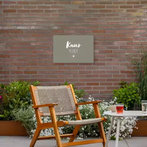 Spreuken - Knus plekje - Tekst - Zomer Tuinposter op houten frame 2 cm dik klein -sfeer3