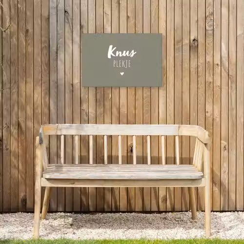 Spreuken - Knus plekje - Tekst - Zomer Tuinposter op houten frame 2 cm dik klein -sfeer4