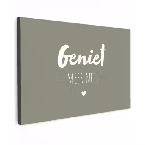 Spreuken - Geniet meer niet - Zomer - Tekst - Genieten Tuinposter op houten frame 2 cm dik klein -3d