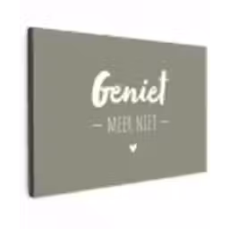 Spreuken - Geniet meer niet - Zomer - Tekst - Genieten Tuinposter op houten frame 2 cm dik klein -3d