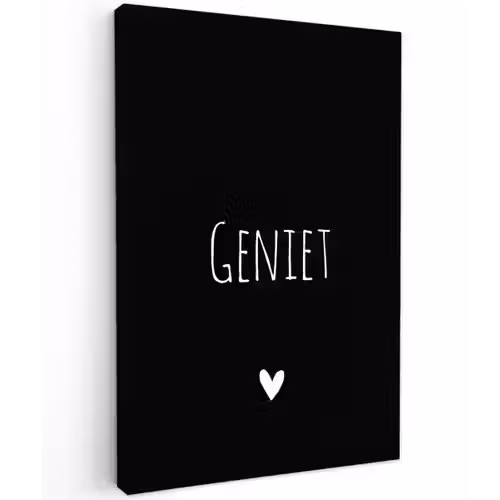 Spreuken - Geniet - Quotes Tuinposter op houten frame 2 cm dik klein -3d