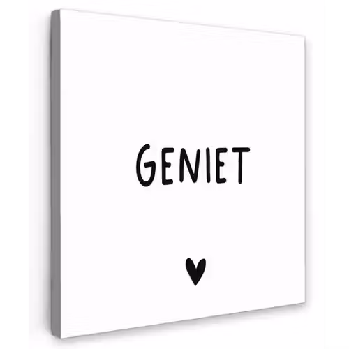 Spreuken - Geniet - Quotes Tuinposter op houten frame 2 cm dik klein -3d