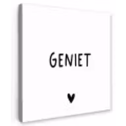 Spreuken - Geniet - Quotes Tuinposter op houten frame 2 cm dik klein -3d