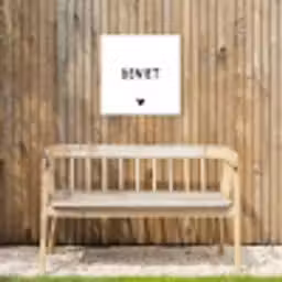 Spreuken - Geniet - Quotes Tuinposter op houten frame 2 cm dik klein -sfeer4