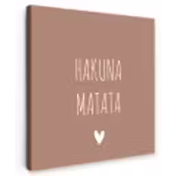 Spreuken - Hakuna matata - Quotes Tuinposter op houten frame 2 cm dik klein -3d